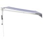 vidaXL Toldo retráctil automático azul y blanco 3,5x2,5 m vidaXL Toldo retráctil automático azul y blanco 3,5x2,5 m