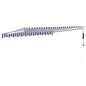 vidaXL Toldo retráctil automático azul y blanco 3,5x2,5 m vidaXL Toldo retráctil automático azul y blanco 3,5x2,5 m