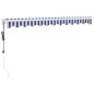 vidaXL Toldo retráctil automático azul y blanco 3,5x2,5 m vidaXL Toldo retráctil automático azul y blanco 3,5x2,5 m