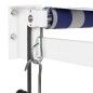 vidaXL Toldo retráctil automático azul y blanco 3,5x2,5 m vidaXL Toldo retráctil automático azul y blanco 3,5x2,5 m