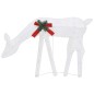 vidaXL Familia renos de Navidad malla blanca frío blanco 270x7x90 cm vidaXL Familia renos de Navidad malla blanca frío blanco 270x7x90 cm