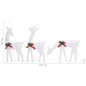 vidaXL Familia renos de Navidad malla blanca frío blanco 270x7x90 cm vidaXL Familia renos de Navidad malla blanca frío blanco 270x7x90 cm