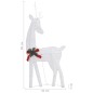 vidaXL Familia renos de Navidad malla blanca frío blanco 270x7x90 cm vidaXL Familia renos de Navidad malla blanca frío blanco 270x7x90 cm