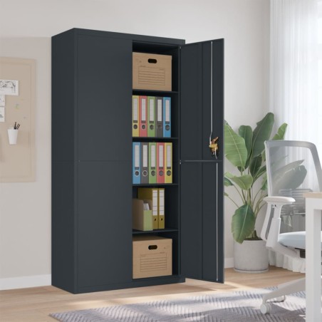 vidaXL Taquilla de acero gris antracita 90x40x180 cm