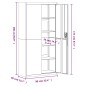 vidaXL Armario archivador de acero gris antracita y rojo 90x40x180 cm