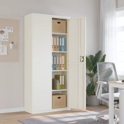 vidaXL Armario archivador de acero blanco 90x40x200 cm