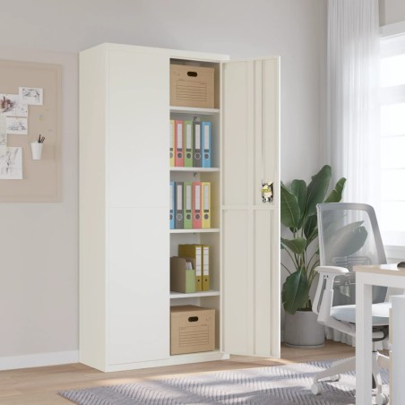 vidaXL Armario archivador de acero blanco 90x40x200 cm