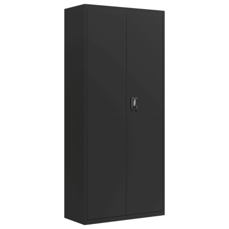 vidaXL Armario archivador de acero negro 90x40x200 cm