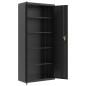 vidaXL Armario archivador de acero negro 90x40x200 cm