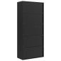 vidaXL Armario archivador de acero negro 90x40x200 cm