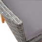 vidaXL Set comedor jardín 9 pzas ratán sintético y madera acacia gris vidaXL Set comedor jardín 9 pzas ratán sintético y madera acacia gris