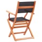 vidaXL Sillas plegables jardín 2 uds madera eucalipto textilene negro vidaXL Sillas plegables jardín 2 uds madera eucalipto textilene negro