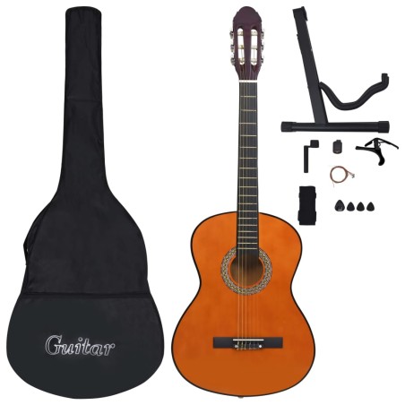 vidaXL Set de guitarra clásica para principiantes 12 piezas 4/4 39"    