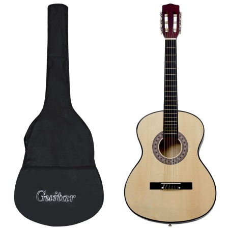vidaXL Set de guitarra clásica para principiantes 12 piezas 4/4 39"      