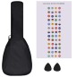 vidaXL Juego de ukelele soprano para niños con funda madera oscura 21" vidaXL Juego de ukelele soprano para niños con funda madera oscura 21"