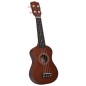 vidaXL Juego de ukelele soprano para niños con funda madera oscura 21" vidaXL Juego de ukelele soprano para niños con funda madera oscura 21"
