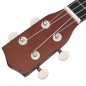 vidaXL Juego de ukelele soprano para niños con funda madera oscura 21" vidaXL Juego de ukelele soprano para niños con funda madera oscura 21"