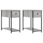 vidaXL Mesitas noche 2 uds madera ingeniería gris Sonoma 30x60x60 cm