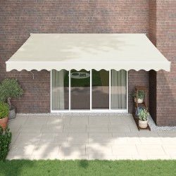 vidaXL Toldo retráctil automático color crema 4,5x3 m