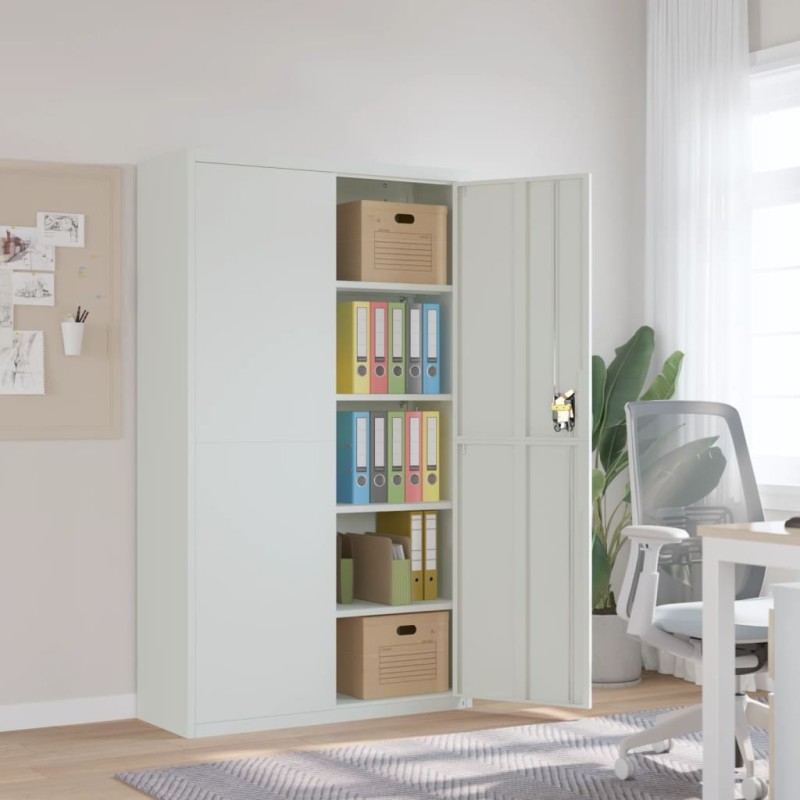 vidaXL Armario archivador de acero gris claro 105x40x180 cm