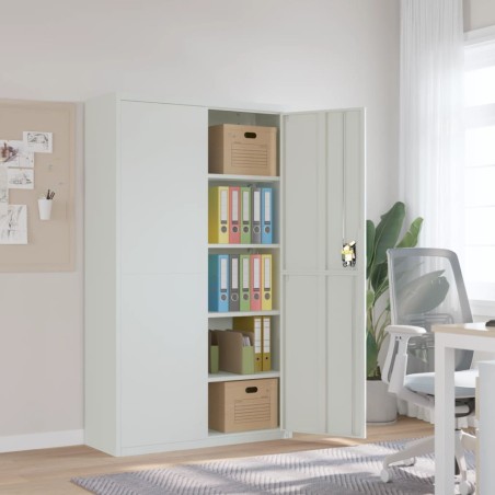 vidaXL Armario archivador de acero gris claro 105x40x180 cm