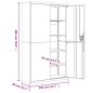 vidaXL Armario archivador de acero gris claro 105x40x180 cm
