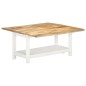vidaXL Mesa de centro extensible madera mango blanca 90x(45-90)x45 cm vidaXL Mesa de centro extensible madera mango blanca 90x(45-90)x45 cm