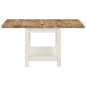 vidaXL Mesa de centro extensible madera mango blanca 90x(45-90)x45 cm vidaXL Mesa de centro extensible madera mango blanca 90x(45-90)x45 cm