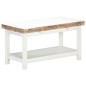 vidaXL Mesa de centro extensible madera mango blanca 90x(45-90)x45 cm vidaXL Mesa de centro extensible madera mango blanca 90x(45-90)x45 cm