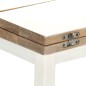 vidaXL Mesa de centro extensible madera mango blanca 90x(45-90)x45 cm vidaXL Mesa de centro extensible madera mango blanca 90x(45-90)x45 cm