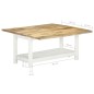 vidaXL Mesa de centro extensible madera mango blanca 90x(45-90)x45 cm vidaXL Mesa de centro extensible madera mango blanca 90x(45-90)x45 cm