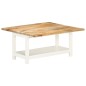 vidaXL Mesa de centro extensible madera mango blanca 90x(45-90)x45 cm vidaXL Mesa de centro extensible madera mango blanca 90x(45-90)x45 cm