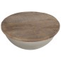 vidaXL Mesa de centro con forma de cuenco madera maciza mango Ø60 cm vidaXL Mesa de centro con forma de cuenco madera maciza mango Ø60 cm