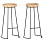 vidaXL Taburetes de cocina 2 unidades madera maciza de acacia vidaXL Taburetes de cocina 2 unidades madera maciza de acacia