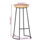 vidaXL Taburetes de cocina 2 unidades madera maciza de acacia vidaXL Taburetes de cocina 2 unidades madera maciza de acacia