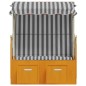 vidaXL Silla playa Strandkorb dosel ratán sintético madera blanco gris vidaXL Silla playa Strandkorb dosel ratán sintético madera blanco gris