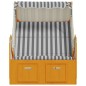 vidaXL Silla playa Strandkorb dosel ratán sintético madera blanco gris vidaXL Silla playa Strandkorb dosel ratán sintético madera blanco gris