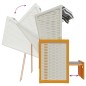 vidaXL Silla playa Strandkorb dosel ratán sintético madera blanco gris vidaXL Silla playa Strandkorb dosel ratán sintético madera blanco gris