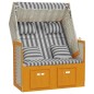 vidaXL Silla Strandkorb con cojines ratán sintético madera blanco gris vidaXL Silla Strandkorb con cojines ratán sintético madera blanco gris