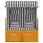 vidaXL Silla Strandkorb con cojines ratán sintético madera blanco gris vidaXL Silla Strandkorb con cojines ratán sintético madera blanco gris