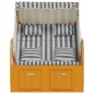 vidaXL Silla Strandkorb con cojines ratán sintético madera blanco gris vidaXL Silla Strandkorb con cojines ratán sintético madera blanco gris