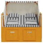 vidaXL Silla Strandkorb con cojines ratán sintético madera blanco gris vidaXL Silla Strandkorb con cojines ratán sintético madera blanco gris