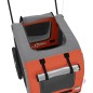 vidaXL Remolque de bicicleta mascotas hierro tela Oxford naranja gris vidaXL Remolque de bicicleta mascotas hierro tela Oxford naranja gris