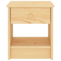 vidaXL Mesita de noche madera maciza de pino madera clara 35x30x40 cm