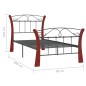 vidaXL Estructura de cama de metal negra 90x200 cm vidaXL Estructura de cama de metal negra 90x200 cm