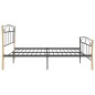 vidaXL Estructura de cama de metal negra 180x200 cm vidaXL Estructura de cama de metal negra 180x200 cm