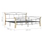 vidaXL Estructura de cama de metal negra 180x200 cm vidaXL Estructura de cama de metal negra 180x200 cm