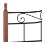 vidaXL Estructura de cama madera maciza roble metal negro 200x200 cm vidaXL Estructura de cama madera maciza roble metal negro 200x200 cm