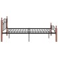 vidaXL Estructura de cama metal y madera maciza de roble 120x200 cm