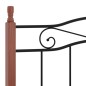 vidaXL Estructura de cama metal y madera maciza de roble 120x200 cm